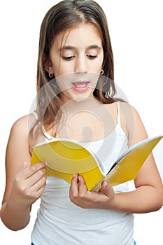 Latin girl studying her school lesson