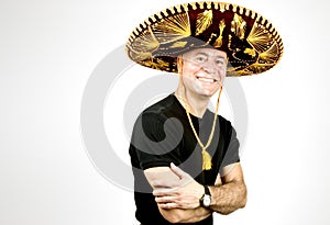 Latin Man with a Sombrero photo