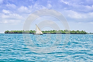 Latin Sail on the Boat photo