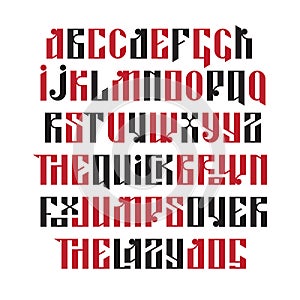 The latin stylization of Old slavic font