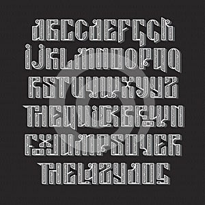 The latin stylization of Old slavic font