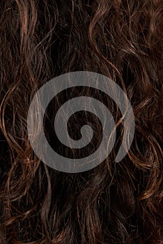 Latin woman curly hair texture