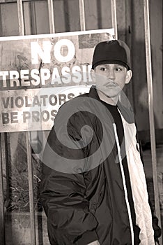 Latino Boy, No Trespassing