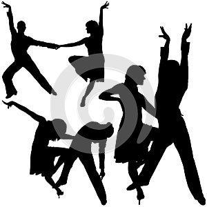 Latino Dance Silhouettes