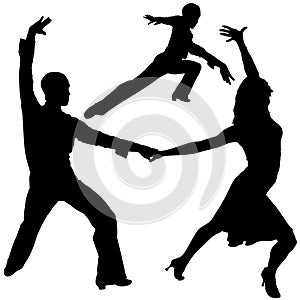 Latino Dance Silhouettes
