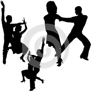 Latino Dance Silhouettes