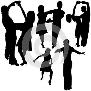 Latino Dance Silhouettes