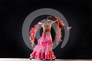 Latino dancers in ballroom