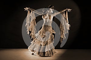 Latino dancers in ballroom