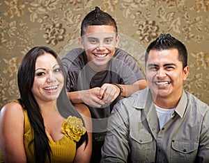 Latino Family Laughing Together