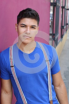 Latino male with copy space