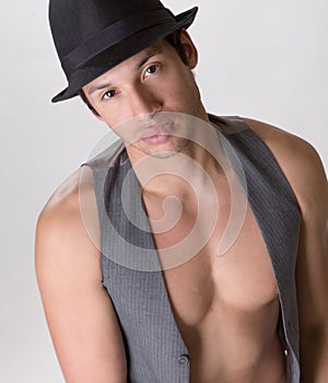 Latino Male With A Hat