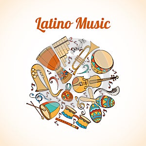 Latino musical card