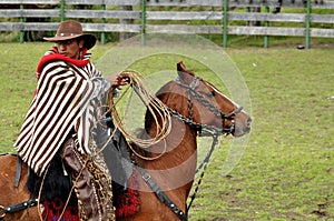 Latino rodeo cowboy