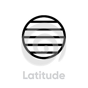 Latitude from east to west Parallels icon