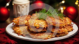 Latkes, a traditional Hanukkah treat, perfect for holiday celebrations