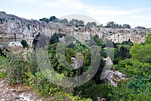 Latomia del Paradiso valley, Syracuse, Sicily, Italy photo