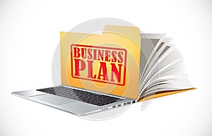 Latop concept - computer data folder