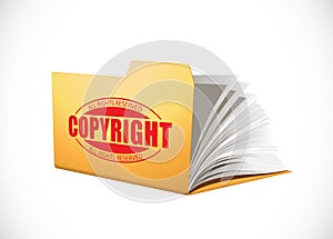 Latop concept - computer data folder