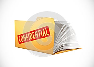 Latop concept - computer data folder