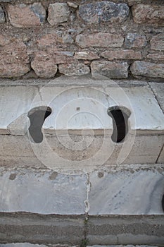 Latrines in the ancient city of Ephesus