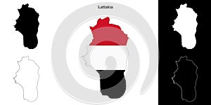 Lattakia outline map