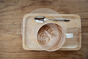 Latte art coffee photo