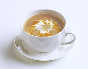 Latte with froth art