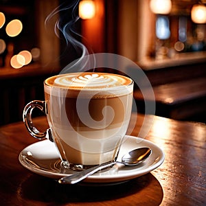 latte , italian style milk coffee hot beverage drink