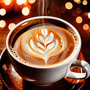 latte , italian style milk coffee hot beverage drink