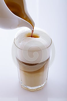 Latte Macchiato Preparation photo