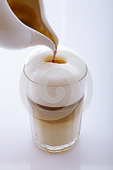 Latte Macchiato Preparation