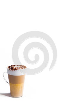 Cafe latte macchiato layered coffee photo