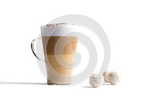 Cafe latte macchiato layered coffee photo