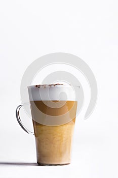 Cafe latte macchiato layered coffee photo