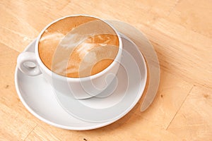 Latte and saucer