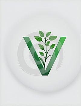 latter V with vegetables on white background, world vegetable day, vegan day, world food