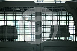 Lattice grill in car inside