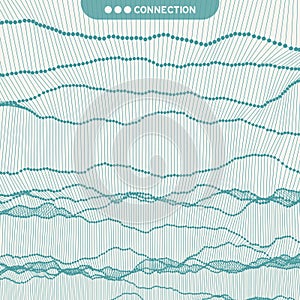 Lattice Structure. Science or Technology Background. Graphic Design. 3D Grid Surface. Abstract  Vector Illustration