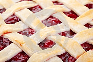 Lattice Top Cherry Pie Macro