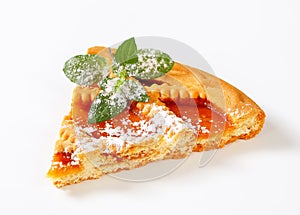 Lattice topped apricot tart