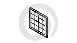 Lattice window frame icon animation