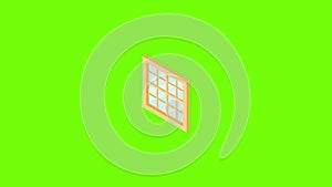 Lattice window frame icon animation