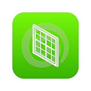 Lattice window frame icon green vector