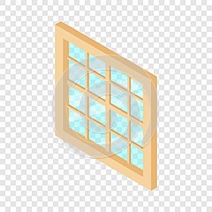 Lattice window frame icon, isometric 3d style