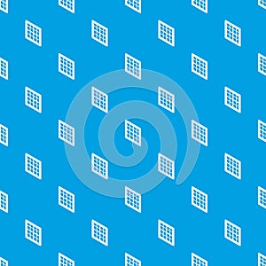 Lattice window frame pattern vector seamless blue