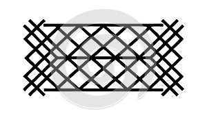 Lattice Wire Mesh Pattern, Abstract Grid Structure, vector design Generative AI