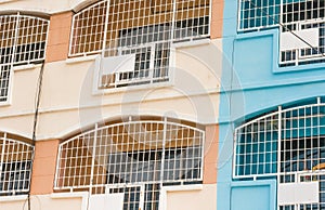Latticed window on the balcony
