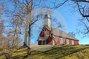 Latvia, Ancient Turaida castle in spring. Since 1214. Building on the territory