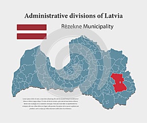 Vector map Latvia, Rezekne municipality photo